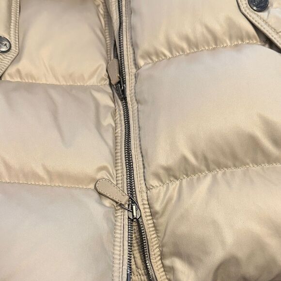 Women's Coach Beige Fur-Trimmed Puffer Jacket - Picture 11 of 11
